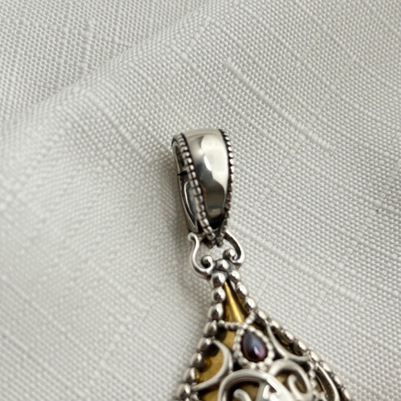 Carolyn Pollack 925 Sterling Silver, Copper, Brass Enhancer Pendant Opulence - Picture 4 of 13